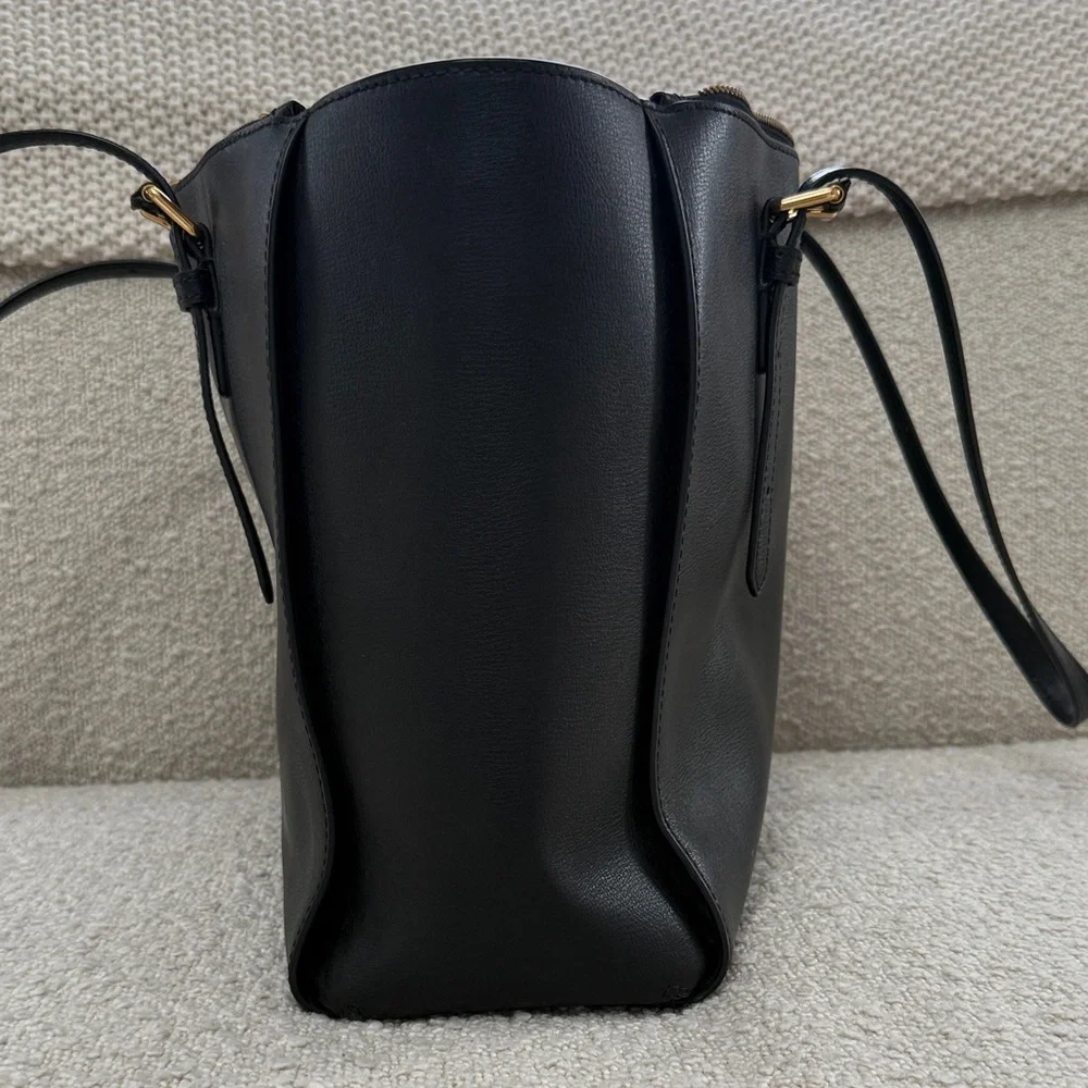 Marc Jacobs Black Tote with Gold Accents